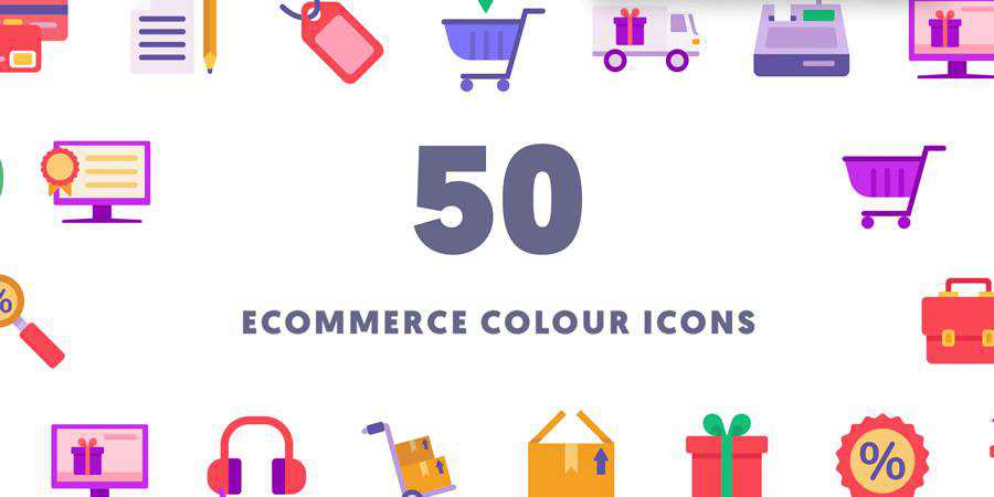 Colorful eCommerce Icons