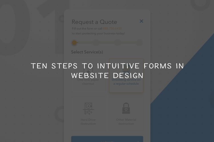 Ten Steps to Intuitive Forms in Web Design
