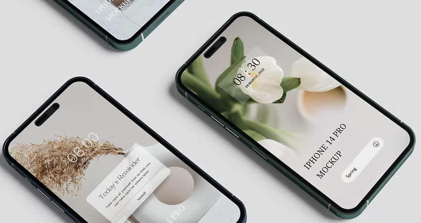 iPhone Pro Max Mockup template psd photoshop