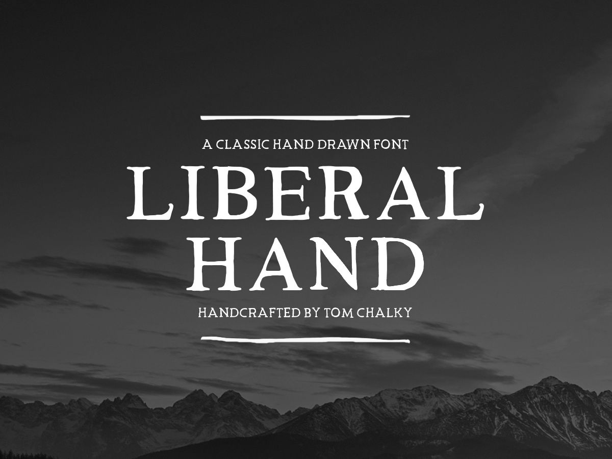Free Hand-Drawn Font: Liberal Hand Serif