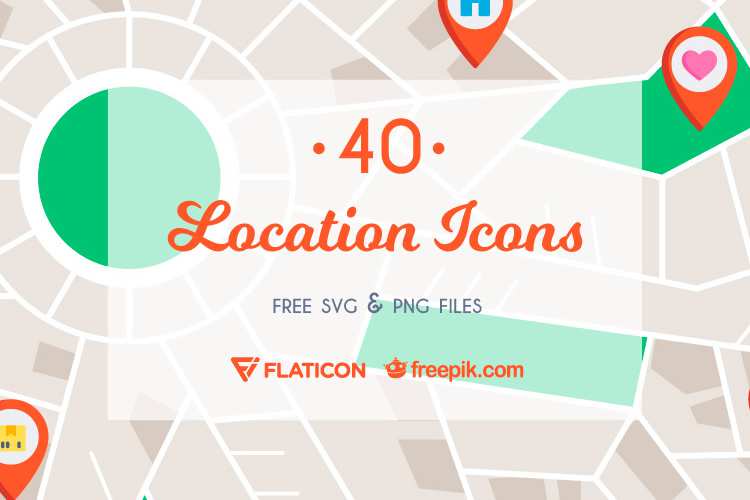 The Free Map & Location Icon Set (40 Icons in SVG & PNG Formats)