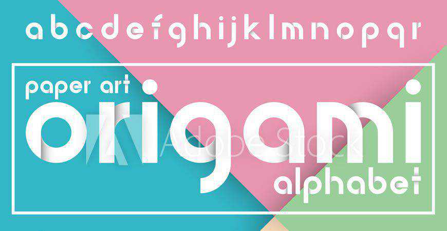 Decorative Origami Alphabet logo font typeface logotype