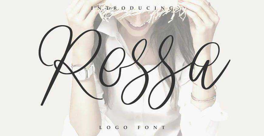 Rossa Script logo font typeface logotype