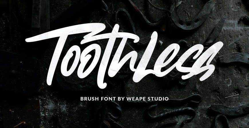 Toothless Brush logo font typeface logotype