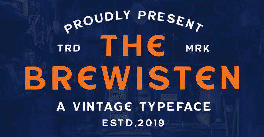 Brewisten Vintage logo font typeface logotype