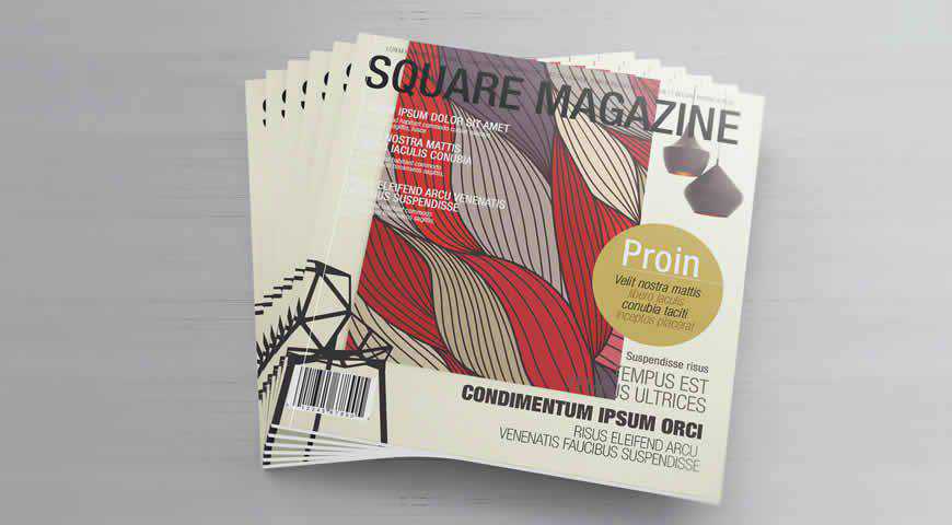 Brochure Square Magazine Photoshop PSD Mockup Template