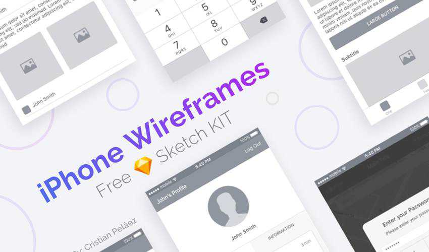 iPhone Wireframe ios sketch mobile app ui kit sketch ux format free design creative sketch.app