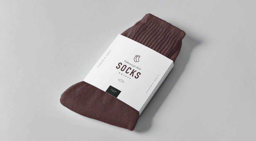 Socks Package Photoshop PSD Mockup Template