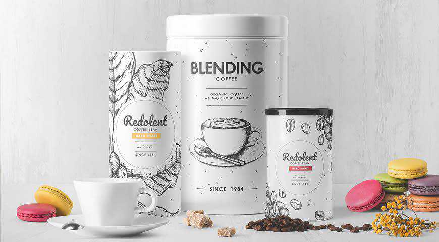 Coffee Packaging Photoshop PSD Mockup Template