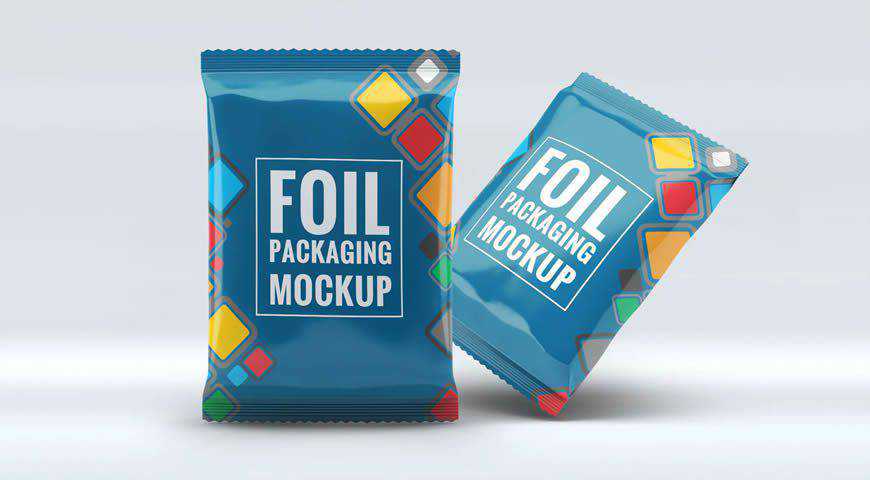 Foil Packaging Photoshop PSD Mockup Template