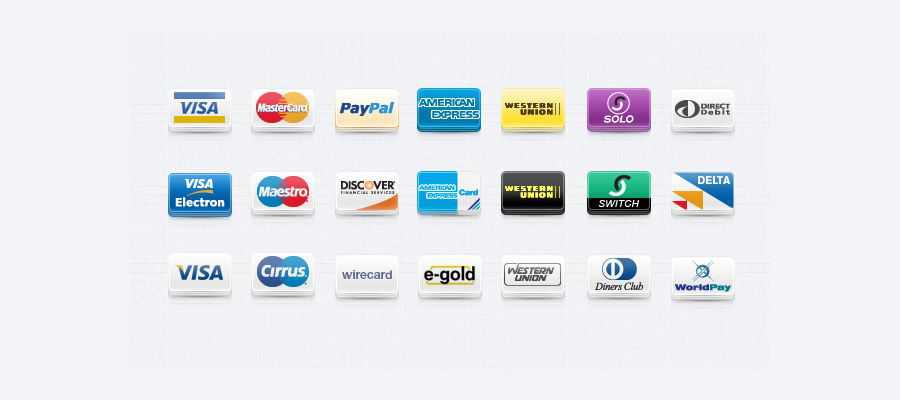 Payment Method Icons Set free Pixeden png
