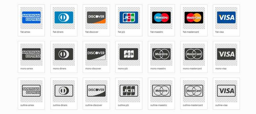 SVG Credit Card Provider Icons