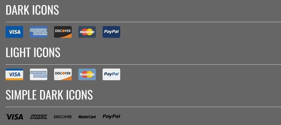 SVG Credit Card Icons Designed free