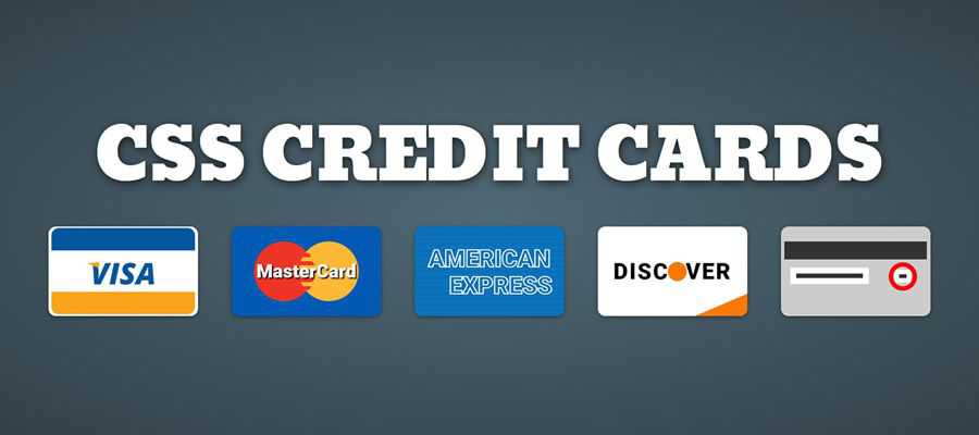 Pure CSS Responsive Credit Cards Icons