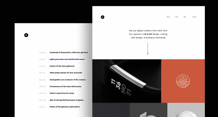 Kapena Minimal Portfolio WordPress Theme Inspiration Web Graphic Design Portfolio