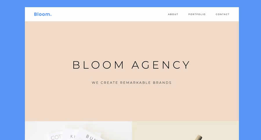Bloom Portfolio HTML Template Inspiration Web Graphic Design Portfolio