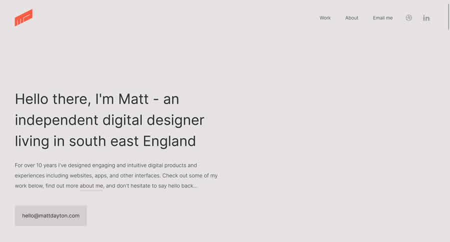 Matt Dayton Inspiration Web Graphic Design Portfolio