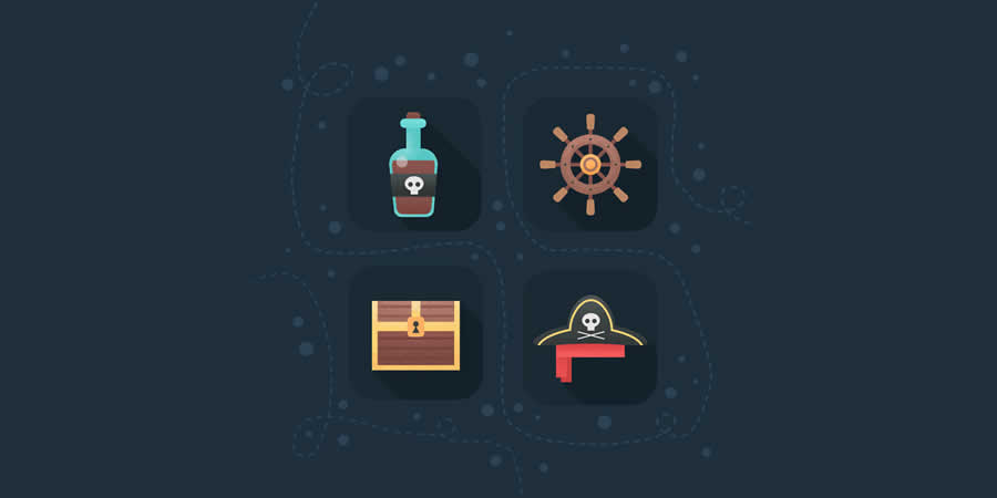 Create Flat Pirate Icons in Photoshop