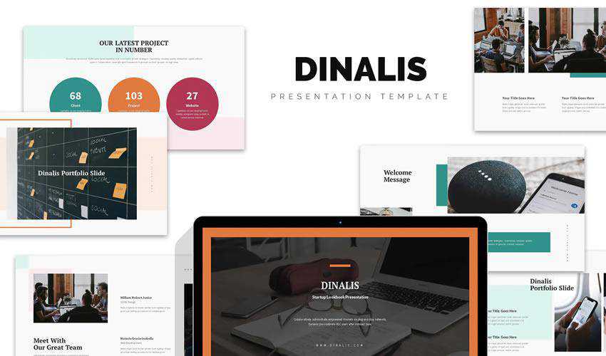 Dinalis Startup PowerPoint business plan presentation template