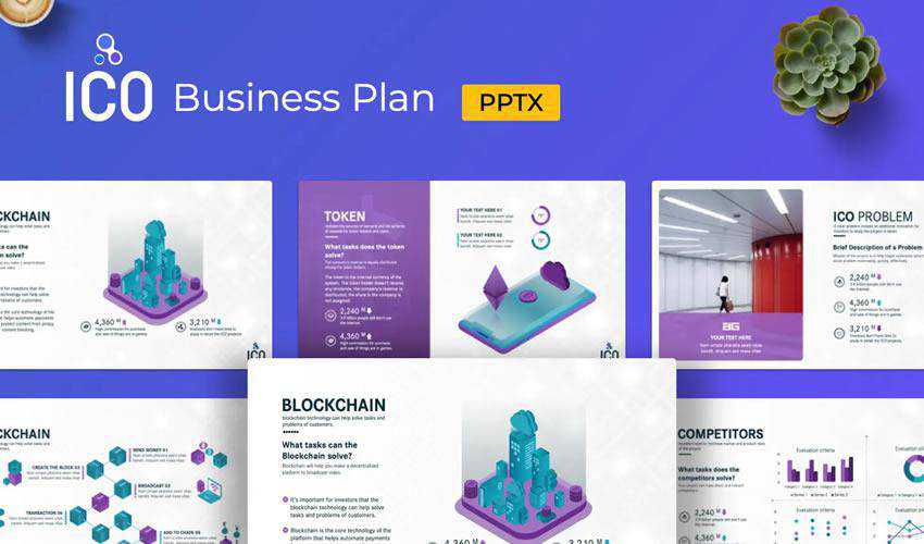 ICO PowerPoint business plan presentation template