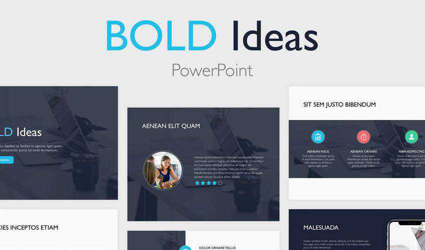 bold PowerPoint business plan presentation template