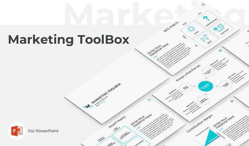 Marketing Toolbox PowerPoint business presentation template