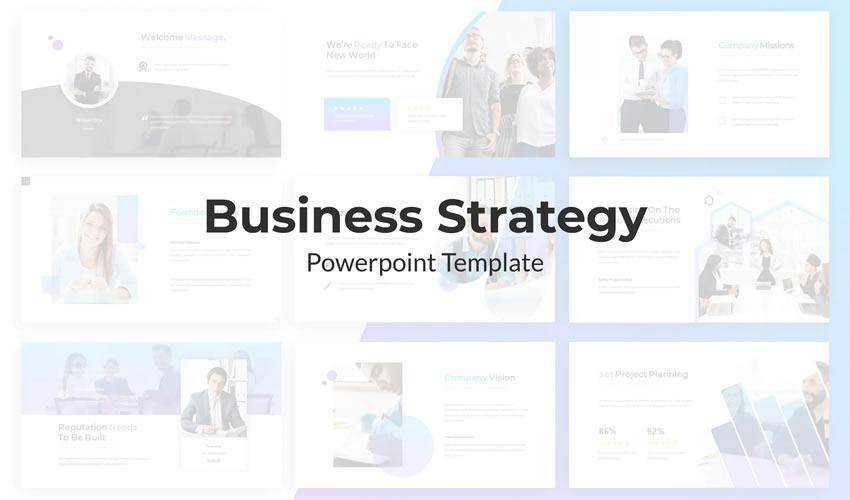 Minimalist PowerPoint business strategy presentation template
