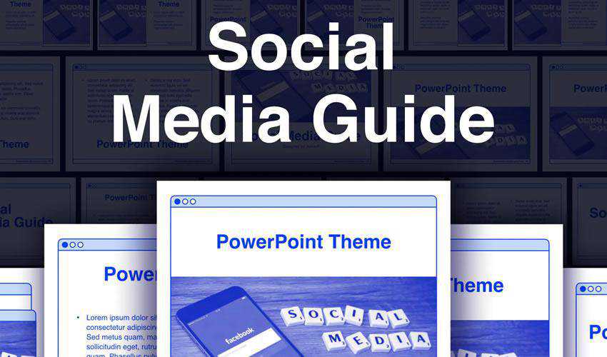 Guide PowerPoint social media presentation template