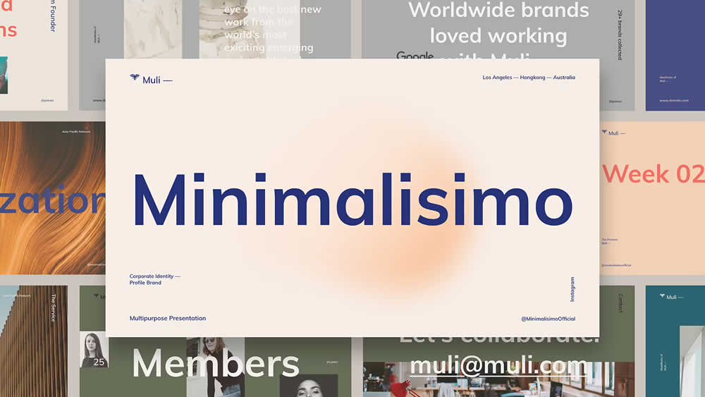 Muli Minimalist PowerPoint Presentation templates designers creatives 