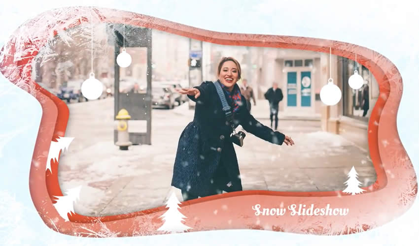 Snow Paper Slideshow for Premiere Pro