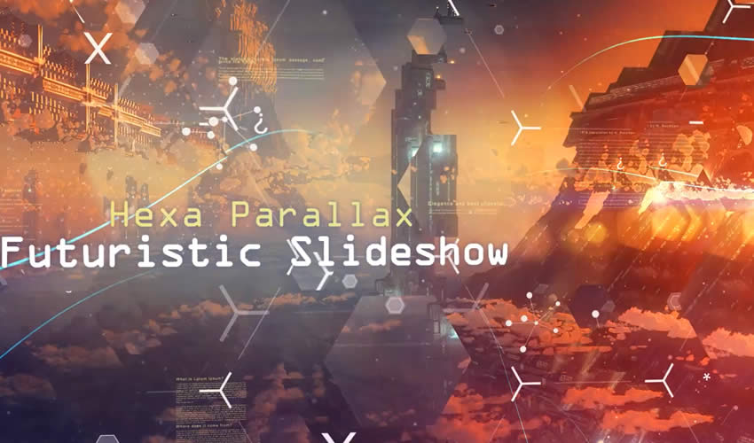 Hexa Parallax Futuristic Slideshow for Premiere Pro