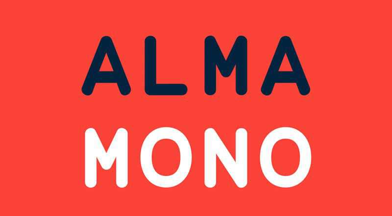 Alma Mono programming code fonts