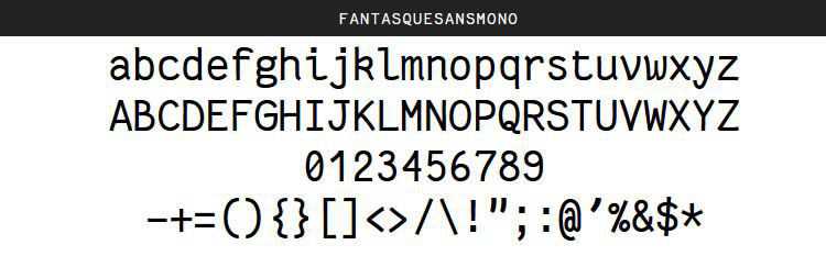Fantasque Sans Mono Regular Italic Bold free programming code fonts