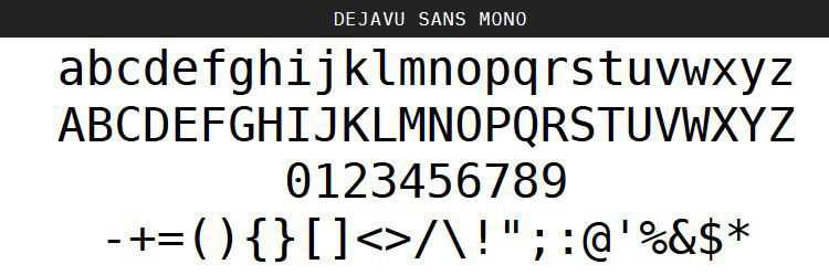 DejaVu Regular Oblique Bold free programming code fonts