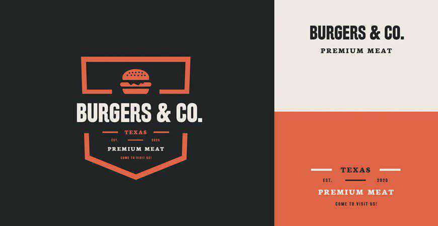 Burgers Logo Template restaurant cooking food