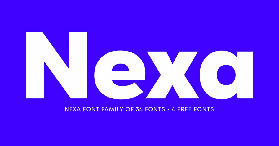 Free Font Designers Creatives Nexa Sans-Serif Font Family