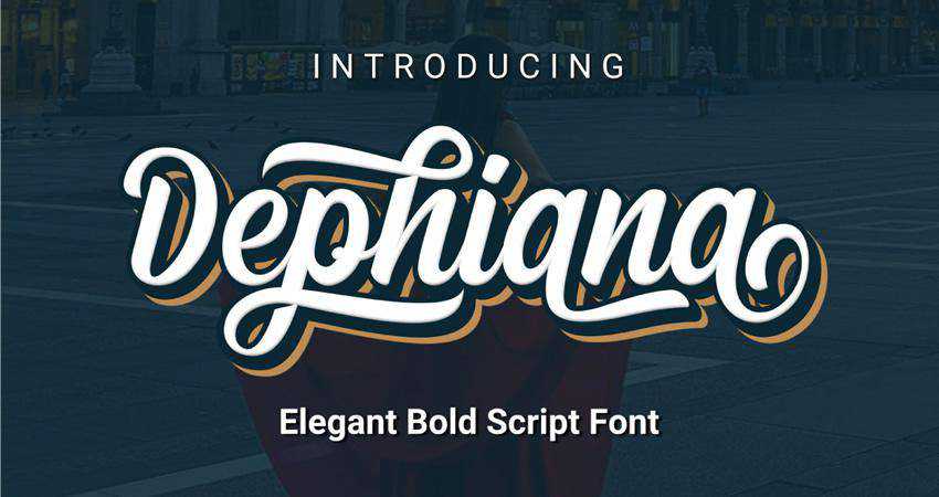 Free Dephiana Bold Script Font