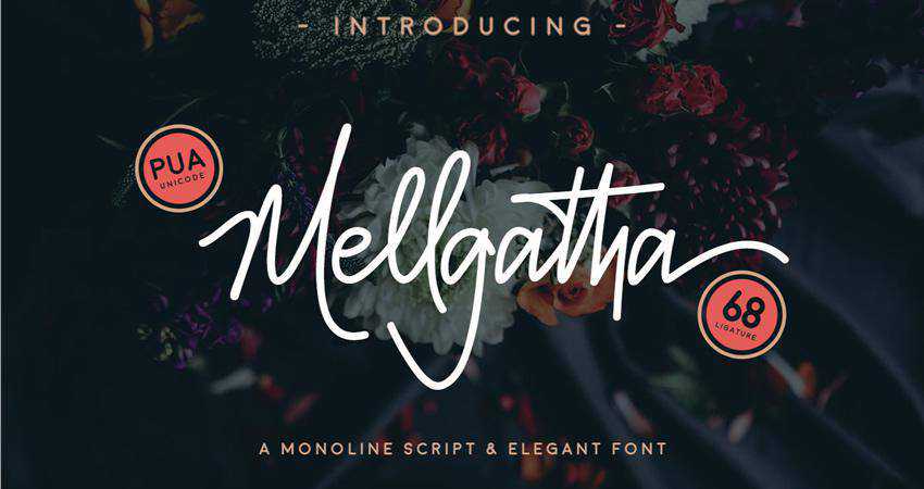 Free Mellgatha Monoline Script Font