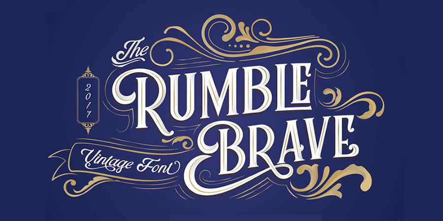 Rumble Brave Vintage is a top free serif font family for designers