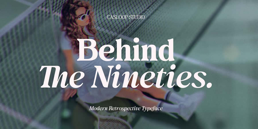 Behind The Nineties Retro is a top serif font family for designers