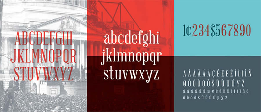 Abraham Lincoln is a top free serif font family for designers