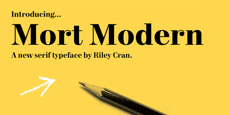 Mort Modern is a top free serif font family for designers