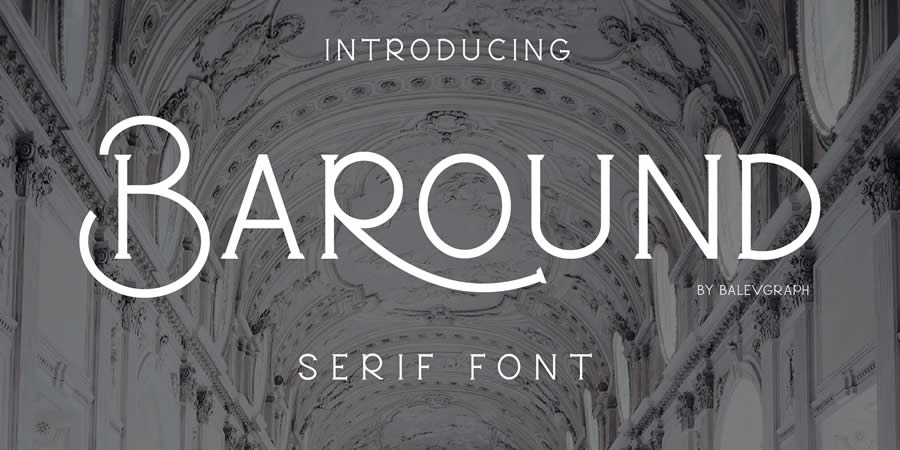 Baround is a top free serif font family for designers
