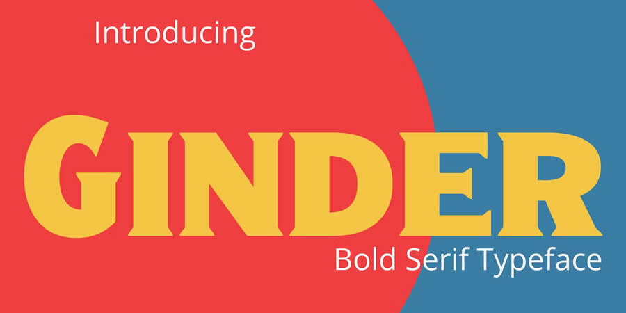 Ginder Bold is a top free serif font family for designers