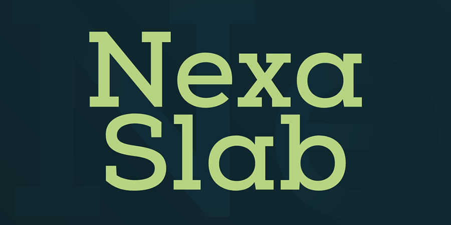 Nexa is a top free slab serif font family for designers