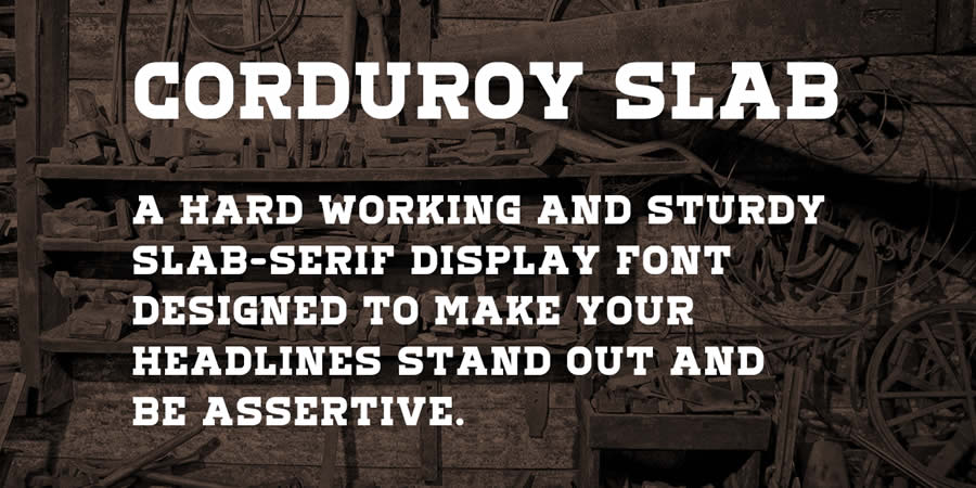 Corduroy is a top free slab serif font family for designers