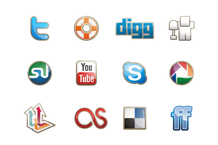 Freestyle & Square Free Social Media Icon Sets (56 Icons, PNG Format)