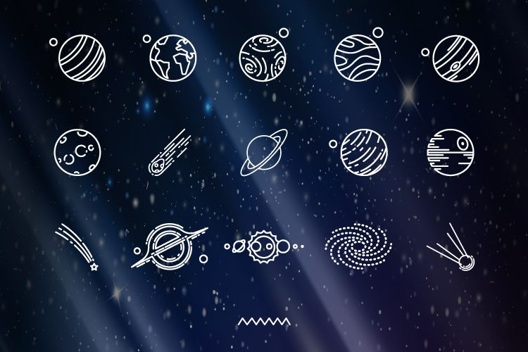 The Free Space Icons Set (50 Icons in SVG & PNG Formats)