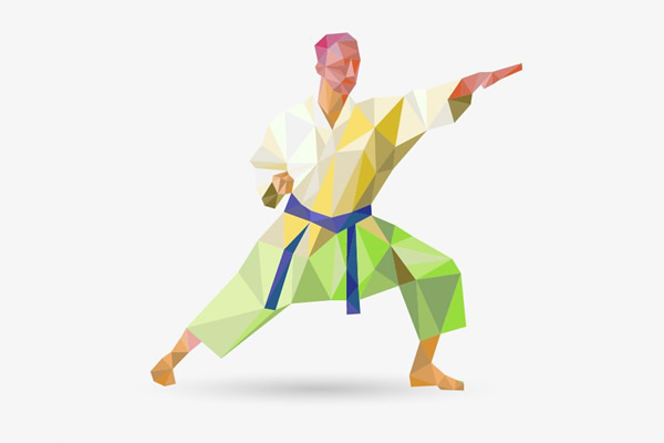 Free Colorful Low-Poly Sport Illustration Templates (AI & EPS)