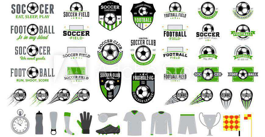 Football Club Logo Icon Templates sport fitness work